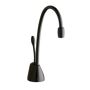 InSinkErator Indulge Contemporary Series 1-Handle 8.4 in. Faucet for Instant Hot Water Dispenser in Matte Black The InSinkErator instant hot water dispenser sits right at the edge of your sink, the perfect compliment to your faucet. It is ready to dispense near-boiling 200°F water instantly. The instant hot water dispenser improves efficiency and adds convenience for a variety of different tasks including preparing coffee or tea, blanching vegetables, making oatmeal, loosening baked foods, warming baby bottles and many other kitchen activities. So simple, so useful, once you use it, you'll love it instantly. Size: 11.13 In. Color: Matte Black. 