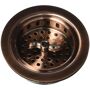 Westbrass 3-1/2 in. Wing Nut Style Large Kitchen Sink Basket Strainer in Antique Copper Enjoy both convenience and style with the large wing nut style kitchen sink basket strainer from Westbrass. The wing nut can conveniently be turned to open or close the basket to slow the drain of water. Available in a variety of finishes, this item is sure to complement your existing decorative fixtures. Color: Antique Copper. 