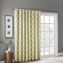 Sun Smart Kagen Yellow Blackout Printed Ikat Patio Window Panel Curtain 100 in. W x 84 in. L Introducing a modern and stylish take on energy efficiency, our SunSmart Kagen Printed Ikat Blackout Patio Panel is the perfect update to any room. Fresh and chic, this patio panel features a printed yellow ikat design on a textured firm base fabric, creating dimension for a cool and casual look. Silver grommet top detail makes it easy to hang, open, and close panels throughout the day; while fitting up to a standard 1.25  diameter rod,this blackout patio panel is perfect for any wide or average window space by providing full coverage with its extra width. Give your space a beautiful, one-of-a-kind update with this contemporary blackout patio panel. 