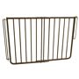 Cardinal Gates 30 in. H x 27 in. to 42.5 in. W x 2 in. D Stairway Special Outdoor Safety Gate in Brown The Cardinal Gates Stairway Special Outdoor Safety Gate (Model SS-30ODP) is the maximum safety gate for pets. As its name indicates, this gate is designed for top-of-stairway or bottom-of-stairway use but is great for decks, patios and other outdoor areas. It features a latch that allows one-handed operation. The gate can swing open in either direction. A stop bracket (optional to use but included) prevents the gate from opening out over the stairs, for greater safety. The Stairway Special Outdoor Safety Gate will mount at angles up to 30 degrees allowing location of a stud when mounting on drywall. Temporary removal of the Stairway Special Safety Gate is fast and easy, without having to unscrew the wall-mounted hardware. The gate is constructed of aluminum which is lighter weight than steel. Included stainless-steel hardware makes this the best gate on the market for outdoor use. A powder-coated finish provides a long lasting, easy-to-clean surface. Two different size width extensions are available: 10-1/2 in. and 21-3/4 in., each sold separately. The Stairway Special Outdoor Safety Gate is available in White, Black or Brown. 