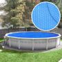 Pool Mate Deluxe 3-Year 15 ft. Round Blue Solar Pool Cover The Deluxe 3-Year Round Blue Solar Cover Pool Blanket warms up your pool water by up to 10°. Made of polyethylene material, this solar cover floats bubble side down on the surface of your pool water when the pool is not in use, allowing solar energy to pass through and trap it as retained heat in the pool. This cover is Blue and made of 8 mil material that helps raise the water temperature by absorbing sunlight during the day and retaining the heat at night, thereby extending the pool season. Savings come from a reduction in water evaporation decreasing chemical consumption. Material is highly resistant to ultraviolet rays which inhibits deterioration. 3-year warranty. 