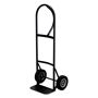Safco 16 in. x 16.25 in. x 51.5 in. 400 lbs. Capacity Tuff Truck Economy Truck in Black Enamel P-Loop handle for easy maneuvering. Heavy-gauge tubular steel frame with welded joints for extra strength. Color(s): Black Enamel, Capacity (text): 400 lbs., Overall Dimensions: 16 in. x 16.25 in. x 51.5 in., Toe Plate Size: 14 in. x 7 in. 