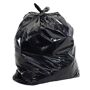 Aluf Plastics 40-45 Gal. Black Trash Bags - 33 in. x 47 in. (Pack of 100) 1.5 mil (eq) - for Construction and Commercial Use Our Reputation in Every Bag. RCM Can Liners Do More For Less. It doesn't matter if you're on a job, in the office, on the lawn or in the kitchen; Aluf always has you covered. With over 42-years experience, and millions of bags sold every year, we know a thing or 2 about garbage bags. RCM Liners are created from the highest quality, virgin, low density plastic. Manufactured to perfection in our New York factory, we keep the quality high while keeping the prices down. Why Aluf our RCM Liners are star sealed to maximize leak protection, packed in coreless rolls for quick and easy disbursement, are rigorously quality control checked before getting final approval. We are only confident in the quality of our product because of the meticulous detail that goes into manufacturing. Color: Black. 