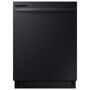 Samsung 24 in. Top Control Tall Tub Dishwasher in Black with Stainless Steel Interior Door, 55 dBA This Samsung dishwasher has an interior door made of stainless steel that is more durable and hygienic. The upper rack is height adjustable so that it can easily fit various dishware shapes and sizes. The digital leak sensor will detect small leaks and shut the dishwasher off, preventing leaks. Color: Black. 