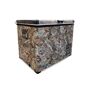 Whynter 1.41 cu. ft. Portable Freezer in Camouflage Take your drinks, meats or and other contents on the go with Whynter FM-45CAM 45-quart portable fridge/freezer. This special camouflage edition looks cool as it keeps your items cool (or frozen) in one premium and innovative design. It is perfect for RVs, boats, campsites, and fishing trips.Power SystemThe fridge/freezers portability is enhanced with its easy powering needs. It runs on either a standard household 110-Volt outlet, or a 12-Volt power source like a car battery, and it comes with its both an 8 ft. AC power cord and 10 ft. DC power cords.Powerful Cooling AbilityThis fridge/freezer has an adjustable cooling system that lets you set it to anywhere between -8°F to 50°F. It even includes with a Fast Freeze mode to rapidly cool contents all the way to -8°F. The well insulated lid and walls help protect the internal temperature and keep contents stable.Portable and RuggedIn addition to its easy power requirements and small size, this fridge/freeze comes with convenient side handles for easy mobility. It will also continue to function even when tilted as far as 30, and its tough and solid outer casing protects it during outdoor transportation. This solidly built unit will operate flawlessly even when driven through rough and unpredictable terrain. 