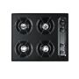 Summit Appliance 24 in. Gas Cooktop in Black with 4 Burners Summit's built-in American-made gas cooktops offer quality performance at great value, with a range of sizes and styles to suit your kitchen needs. The TNL03P is a 24 in. wide cooktop with a scratch resistant porcelain surface in black. Four 9000 BTU open burners run on battery start ignition and natural gas and include durable porcelain enameled steel grates. A recessed top helps to contain spills. 