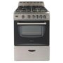 Avanti 24 in. 2.6 cu. ft. Gas Range in Black and Stainless Steel, Silver This 24 in. freestanding gas range by Avanti comes with 4 sealed burners and a 2.6 cu. ft. oven capacity. It also features automatic electronic ignition, oven window, 60 minute timer. It also has waist high broiler, storage drawer, leveling legs and a backsplash. Color: Stainless Steel. 