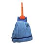 Genuine Joe Microfiber Tube Wet Mop Complete Microfiber wet mop with 60 in. gripper handle offers versatility with refills available in different sizes to fit your job size. Refills are sold separately. Included medium-size mop head is very absorbent and delivers a minimum 5 times the launderability of traditional yarn mops. With microfiber, less chemical is required. The textured finish loosens and holds dirt until washed. The mop head is priced competitively with traditional, blended, looped yarn mop heads yet outperforms traditional mops in both cleaning and durability. Canvas headband is durable in laundering. 