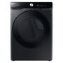 Samsung 7.5 cu. ft. 120-Volt Brushed Black Gas Dryer with Smart Dial and Super Speed Dry Samsung’s new Smart Dial front load dryer learns your preferred cycles and settings and saves them for quick access in a simplified, easy to use control panel. Dry a full load of laundry in just 30 minutes with Super Speed Dry*. Eliminate 99.9% of germs and bacteria(2) on clothing with Steam Sanitize+**. *Based on using Super Speed cycle with an 8lb load. **Based on internal testing and independently verified by Intertek. Individual results may vary. Color: Brushed Black. 