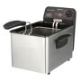 Presto Professional 3.2 Qt. Stainless Steel Deep Fryer with Fry Basket, Brushed Stainless Professional-style deep fryer in a convenient at-home size. 1800-Watt immersion element assures fast heating. BIG 8-cup food capacity for frying family-size batches. Color: Brushed Stainless. 