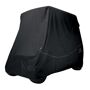 Classic Accessories Fairway Short Roof Golf Car Quick-Fit Cover Black The Golf Cart Quick-Fit Cover by Classic Accessories is a storage cover that protects your cart from sun, weather damage and dirt. A rear zipper makes for easy entry and installation. The cover is made of water-repellent fabric that won't shrink or stretch. Tie-down straps help prevent blow off. 