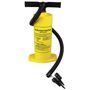Seachoice Double Action Pump Double action works on both up and down strokes. Inflates and Deflates. Provides up to 15 psi pressure. Includes a 50 in. accordion style hose with 4 nozzles to fit most valves. 