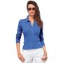 creation L Long Sleeve Polo Top  - Blue - Size: 16 Polo shirt in single jersey fabric. 