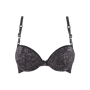 Marlies Dekkers lioness of brittany push up bra   wired padded black and stone - 34D This grey push up bra is a powerhouse with a feminine twist. The dark grey fabric is overlayed with a lace pattern, paying homage to ancient black painted pirate ships. The best part of this fabric? It's made from recycled microfiber. Sustainable and stunning at the same time! As a finishing touch, faux leather details were added on the shoulder straps. Because it is a push up bra, there are small cushions in the cups and the wires are fitted closely. This gives you an extra lift and creates a sexy deep cleavage. Wear this grey push up bra and feel the timeless allure of pirates! 