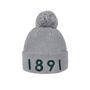 Glenmuir Mens And Ladies Thermal Lined Turn Up Rib Merino 1891 Heritage Bobble Hat Mid Grey Marl One Size g.BROOKS Mens And Ladies Thermal Lined Turn Up Rib Merino 1891 Heritage Bobble Hat, 50% merino wool 50% acrylic, Ribbed bobble hat, Thinsulate™ thermal fleece lining, 1891 heritage wordmark embroidered on centre front, Glenmuir 1891 logo tab on right back turn up, Inspired by Glenmuir's sporting heritage since 1891, Suitable for men's and ladies' 