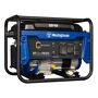 Westinghouse WGen3600V 4,650/3,600 Watt Gas RV-Ready Portable Generator The Westinghouse WGen3600v Portable Generator is a convenient generator to keep you powered on the road or at your home during a power outage. With 4,650 peak watts and 3,600 running watts, this generator runs for up to 13.5 hours at a time with a 4 gallon (15 L) gasoline fuel tank. The WGen3600v features a powerful 212cc 4-Stroke OHV Westinghouse Engine with a cast iron sleeve designed for durability, featuring a built-in fuel gauge and automatic low oil shutdown. It's equipped with an RV Ready TT-30R 30A outlet that conveniently hooks to your travel trailer, keeping the air conditioner and travel necessities up and running all day long with an L5-30R outlet and household duplex outlets. Without the addition of the wheel kit, this unit minimizes sliding when being transported. Rubber outlet covers provide added protection from the environment and rugged conditions. An intuitive control panel makes the WGen3600v simple and easy to use with guided yellow touchpoints while VFT Data Center displays real-time information to keep up to date with regularly scheduled maintenance. The WGen3600v Portable Generator is complete with a 3-Year Warranty and Lifetime Technical Support, backed by our nationwide Westinghouse customer service and support network.3,600 running watts, 4,650 peak watts with recoil start Runs for up to 13.5 hours on a 4 gal. fuel tank with built-in fuel gauge Compact and portable at 99 lb. with as low as 68 dBA operating volume(1) 120-Volt duplex household outlets, (1) L5-30R, and (1) TT-30R RV receptacle with rubber outlet coversGenerators are not eligible for return. If you purchase a generator that is defective, please visit your local Camping World SuperCenter or an authorized dealer for inspection. Or, reference the Manufacturer's Warranty if applicable. 