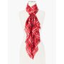 Talbots Holly Plaid Oblong Scarf - Red - 001 Talbots Holly Plaid Oblong Scarf. Our cozy scarf in a long, rectangular shape. With a festive plaid print. Features Oblong Scarf Imported Fit: 27  x 72  Material: 100% Rayon Care: Machine wash cold; only non-chlorine bleach when needed; line dry; warm iron with steam if needed Holly Plaid Oblong Scarf - Red - 001 Talbots 