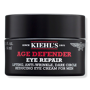Kiehl's Since 1851 Age Defender Eye Repair Age Defender Eye Repair -  Kiehl's Age Defender Eye Repair: An anti-aging eye cream for men that lifts, firms and visibly reduces dark circles.    Benefits     Smooths and firms men's skin to diminish the appearance of crow's feet and under-eye wrinkles Instantly brightens and helps reduce dark circles under eyes For men's skin     Key Ingredients     RYE SEED EXTRACT: Known to help smooth and firm skin. Within Kiehl's formula, it is used to help reduce the appearance of under-eye wrinkles and crow's feet. LINSEED EXTRACT: Expressed from the oil-rich seeds of the flax flower. In Kiehl's formulas, it is known to help reduce wrinkles and visibly firm skin. BLURRING MINERALS: Reflect light and help to minimize the appearance of dark circles and brighten the eye area.   - Age Defender Eye Repair 