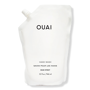 OUAI Hand Wash Refill Hand Wash Refill -  OUAI's Hand Wash gently exfoliates with biodegradable jojoba beads and moisturizes with avocado and rose hip oils to leave your hands feeling cleansed, refreshed and hydrated. Scented with Dean Street - a floral fragrance with notes citrus, rose, magnolia and linden blossom.    Benefits     Cleanses while gently exfoliating Moisturizes hands leaving skin soft Uplifting citrus and floral fragrance     Key Ingredients     Jojoba Esters: Provide gentle and sustainable exfoliation Castor Oil: Cleanses while providing a creamy, moisturizing lather Blend of Avocado, Rosehip, and Jojoba Oils: Help to soothe and replenish skin     Scent Type     Dean Street: This mood-boosting scent is inspired by OUAI's favorite street in London. Key Notes: Mandarin, Lemon, Grapefruit, Apricot, Amber, Linden Blossum, Musk, Rose, Magnolia, Muguet, Violet. Dean Street scent can also be found in OUAI Hand Lotion and Body Cleanser.   - Hand Wash Refill 