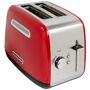 KitchenAid KMT2115ER 2 Slice Toaster - Manual High-Lift Lever, Crumb Tray, Red The Residential Toasters by KitchenAid: 2-slice toaster, 1-1/2 in. slots, manual high-lift lever, adjustable shade control 1-5 (light-dark), BAGEL button toasts 50% on one side and full power on the other, removable crumb tray, CANCEL button, chrome... 