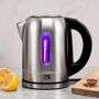 Kalorik Stainless Steel Digital Kettle by Kalorik in Stainless Boiling water has never been more colorful with the Kalorik Stainless Steel Digital Kettle! Combining sleek design and high performance, this kettle is the perfect addition to any kitchen. The multicolor LED illumination adjusts accordingly to preset... 