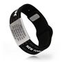 RoadId Trek NYC WRIST ID Sport Pin-Tuck Adjustable - fits wrist 6.25in - 8.25in. Crafted from comfortable, all-weather silicone. Engraving is guaranteed for life. Made from medical grade stainless steel. Looks great and could save your life in an emergency. ID Faceplate works with other ROAD iD band styles. 