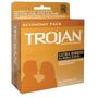 TooTimid Trojan Ribbed Trojan Ultra Ribbed Lubricated Latex Condom. Deeper Ribs than ever before designed to increase stimulation. Made with premium quality Latex. Silky smooth lubricant for comfort and sensitivity. Golden transparent color to add sensory experience. Special reservoir end for extra safety Each condom is electronically tested to help ensure reliability Pack of 36 SKU #ATJ94950 