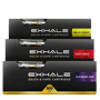 Exhale Vape Bundle (Pineapple Express, Blackberry Kush, Fruity Cereal) When we at Exhale hear the word soothing, we typically think of two things: Delta-8 THC (of course) and the aromatic sweetness of vapes. Less harsh than smoke and more portable than just about anything, Delta-8 THC vape carts are the best way to kick your feet up and recharge without having to worry about your location. Forgot a lighter? No problem! Let the flavors of Pineapple Express, Blackberry Kush, and Fruity Cereal wash over you with these delicious vape cartridges. Pineapple Express Few s 