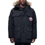 Canada Goose Men's Expedition Hooded Parka Coat - Size: MEDIUM - NAVY Canada Goose  Expedition  parka in Arctic tech fabric with durable, water-repellant finish. TEI%26#8309; designed for extreme weather; field-tested for conditions under 25%26#176F. Features removable, natural coyote fur (USA/Canada) trim at hood. Hooded collar; hidden YKK%26#174; two-way zip front with grip-strap closure. Long sleeves; Polar Bears International patch at right with flap pocket. Heavy-duty, ribbed recessed cuffs. Four front flap pockets; logo patch at left chest. Relaxed fit; h. 
