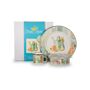 Golden Rabbit Kid's Peter & The Water Can 3-Piece Dinnerware Set - Size: unisex Child's dinnerware set is made of steel/enamel. Includes 4 oz. mug, 1.4 oz. bowl, and 8.5  plate. Dishwasher, microwave, and oven safe. Comes in a gift box. Imported. 