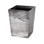 Pigeon and Poodle Micco Wastebasket - Size: unisex This opulent, marble-esque swirl pattern is designed on lacquered wood and is a refreshing bathroom statement. Each piece is handcrafted and unique, just like its marble inspiration. Wastebasket is made of wood. Approx. 8.5 Sq. x 11 T. Imported. 