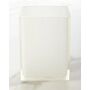 Jonathan Adler White Hollywood Trash Bin - Size: NO SIZE - CLEAR/ WHITE Handmade trash bin. Clear, thick acrylic with frosted interior. Dimensions are approximate. 7 Sq. x 9.5 T. Imported. 