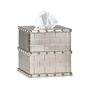Labrazel Rivet Tissue Box Cover - Size: unisex Tissue box cover made of plated brass. Approx. 5.75 Sq. x 9.75 T. Spot-clean and polish with a soft, lint-free cloth. Imported. Boxed weight, approximately 6 lbs. 
