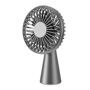 Lexon Design Wino Handheld Fan - GUN METAL Hand-held fan. 3 Airflow speeds. Ultra-quiet blades. Up to 5h battery life; charging time: 2h. Wirelessly rechargeable or USB-C port (cable included). Aluminum. Imported. 