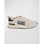 John Richmond Men's Logo Leather Low-Top Sneakers - Size: 43 EU (10D US) - WHITE John Richmond sneakers in calf leather and fabric Features logo on side and backstay Flat heel Reinforced round toe Lace-up vamp Branded pull-tab on backstay Textured midsole Rubber outsole Made in Italy 