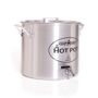 Camp Chef Aluminum Hot Pot // 20 Quart Enjoy a cup of hot chocolate as the sunrises on the campsite or serve hot apple cider at the next thanksgiving celebration. This 20 quart Hot Pot will serve up to 80 servings of these delicious hot drinks making it perfect for any activity. The spigot style valve is quick and easy to use which also makes it great for washing dishes, food prep and hygiene needs in the outdoors, The Hot Pot's 5 gallon capacity and convenient spigot valve will make dispensing liquids easier. The Hot Pot is great fo 