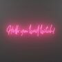 YELLOWPOP USA Hello you bad bitch! by Zoe Roe, LED neon sign Say a proper hello with this flirty pink LED neon artwork. This charismatic art-piece is made with our most discreet hollow out backing, and will sure to be just as eye-catching as your best high-kick. This sign was inspired by Zoe Roe and made just for you. Size: 43 x 11 in (110 x 27cm)Color: Hot pinkDesigned to shineQuote LED neon artworkEnergy efficient tubingHollow-out backing 