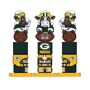 EVERGREEN ENTERPRISES INC Green Bay Packers Tiki Team Totem Garden Statue Cheer on your team from home with this officially licensed Green Bay Packers tiki totem. Perfect for the garden, a tailgate or your mancave, this team totem features an outdoor safe design for season-round enjoyment. Sculpted from polystone resin, each totem is hand painted and features detailed wood-carving designs and logo decal application. This statue measures approximately 5.5 x 4 x 16 inches. 