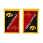 EVERGREEN ENTERPRISES INC Iowa vs Iowa State House Divided Applique House Flag Show your pride for both of Iowa's biggest universities, the University of Iowa and Iowa State University with this  House Divided  flag. Each applique flag is made of durable 310 denier nylon to ensure the design will withstand all types of weather. The applique process combines pieces of fade resistant fabric with tight, detailed stitching to create a mosaic effect. The soft, yet heavy-weight material illuminates in the sunlight, making any of our applique flags a wonderful addition to your ho 