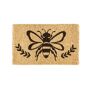 EVERGREEN ENTERPRISES INC Honeycomb Bee, Woven Coir Mat, 30 x 18  Your doorstep will be the buzz of the neighborhood with this Honeycomb Bee Woven Coir Mat! Visitors will receive an adorable greeting from this playful bee design that is a refreshing accent for spring. Crafted from fibers found in the outer husk of a coconut, the ultra-durable product is naturally biodegradable, compostable, and mold-resistant. It is hand-spun using a century-old technique before being woven onto a loom where the design is completed. The backing is intricately woven into hand-c 