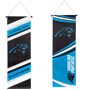 EVERGREEN ENTERPRISES INC Carolina Panthers, Dowel Banner Showcase your Carolina Panthers fandom with this unique dowel banner. Your team spirit will be on full display when you hang this colorful banner in your mancave or wherever you support your favorite NFL team. This dowel banner is reversible, so you can easily switch between two beautiful designs. Featuring the Carolina Panthers logo and colors, this banner is perfect for football season and beyond. Crafted from durable suede fabric, the official team logo and colors in this double-sided design 