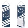 EVERGREEN ENTERPRISES INC Pennsylvania State University, Dowel Banner Proudly show your support for Penn State with this unique dowel banner. Your team spirit will be on full display when you hang this colorful banner in your mancave or wherever you support your favorite NCAA team. This dowel banner is reversible, so you can easily switch between two beautiful designs. Featuring the Pennyslvania State University logo and colors, this banner is perfect for every college sports season. Crafted from durable suede fabric, the official team logo and colors in this doub 