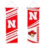 EVERGREEN ENTERPRISES INC University of Nebraska, Dowel Banner Cornhuskers can proudly support the University of Nebraska with this unique dowel banner. Your team spirit will be on full display when you hang this colorful banner in your mancave or wherever you support your favorite NCAA team. This dowel banner is reversible, so you can easily switch between two beautiful designs. Featuring the University of Nebraska logo and colors, this banner is perfect for every college sports season. Crafted from durable suede fabric, the official team logo and colors i 