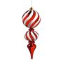 EVERGREEN ENTERPRISES INC 17 H Finial Shatterproof Battery Operated White Chasing Light LED Ornament, Red and White Swirl Make a bold and beautiful outdoor statement with this Finial Shatterproof Battery Operated White Chasing Light LED Ornament. This design features a hanging finial ornament with red and white swirled colors that pair well with any Christmas decor. This ornament comes to life at the flip of a switch with a chasing light effect to create the perfect holiday ambience. Made of shatterproof plastic, this ornament will withstand the elements of the winter season. The attached wire allows for easy displ 