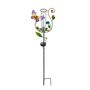 EVERGREEN ENTERPRISES INC 36.25 H Twinkling Light Solar Rain Gauge Garden Stake, Butterfly The colors and lights from this Twinkling Light Solar Rain Gauge Garden Stake will change how you feel about rain while bringing a lively element to your outdoor space. A beautiful and whimsical butterfly delically rests atop a blue flower and its greenery accent. The swirling greenery adds to the design and makes it the perfect garden accessory. Rainy days won't be so bad with this piece of art measuring the precipitation. Twinkling vines around the gauge bring this delicate purple, yellow and 