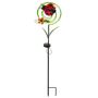 EVERGREEN ENTERPRISES INC 35.75 H Chasing Light Solar Swirl Garden Stake, Ladybug The colors and lights from this Chasing Light Solar Garden Stake will bring a fresh and lively element to your outdoor space. A detailed and whimsical ladybug rests near a orange flower while flashing its classic colors and ladybug design. A light green swirl with a lighting effect adds to the design, making it the perfect garden accessory. Featuring a chasing light effect, watch as the ladybug comes to life as day turns to night. Place in direct sunlight to feel the full effect of this illumina 