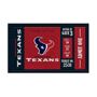 EVERGREEN ENTERPRISES INC Houston Texans Turf Mat, 30  x 18  This Houston Texans Turf Mat is the perfect accessory for welcoming guests to your home. Crafted from durable, recyclable PVC, the spirited mat looks like a game day ticket and traps dirt and debris before a mess is tracked into the house. The team logo and color palette will delight all NFL fans. Durable and innovative, the mat's open loop technique pulls dirt beneath the surface so the design looks fresh even after continuous use! A heavy-duty vinyl base grips the ground and offers superior re 