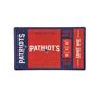 EVERGREEN ENTERPRISES INC New England Patriots Turf Mat, 30  x 18  This New England Patriots Turf Mat is the perfect accessory for welcoming guests to your home. Crafted from durable, recyclable PVC, the spirited mat looks like a game day ticket and traps dirt and debris before a mess is tracked into the house. The team logo and color palette will delight all NFL fans. Durable and innovative, the mat's open loop technique pulls dirt beneath the surface so the design looks fresh even after continuous use! A heavy-duty vinyl base grips the ground and offers super 