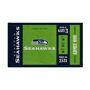 EVERGREEN ENTERPRISES INC Seattle Seahawks Turf Mat, 30  x 18  This Seattle Seahawks Turf Mat is the perfect accessory for welcoming guests to your home. Crafted from durable, recyclable PVC, the spirited mat looks like a game day ticket and traps dirt and debris before a mess is tracked into the house. The team logo and color palette will delight all NFL fans. Durable and innovative, the mat's open loop technique pulls dirt beneath the surface so the design looks fresh even after continuous use! A heavy-duty vinyl base grips the ground and offers superior 