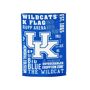 EVERGREEN ENTERPRISES INC Fan Rules Flag, University of Kentucky Proudly boast your team spirit by displaying this University of Kentucky Fan Rules Suede House Flag! With various buzz words to help you cheer on your favorite team, this double-sided flag features UK's official logo on one side and mascot on the other. This Suede Reflections flag is made of medium-weight, polyester suede that provides a soft and durable texture. Artwork is heat transferred onto the sun-blocking material so that it is easily and accurately viewed from both sides. The high qualit 